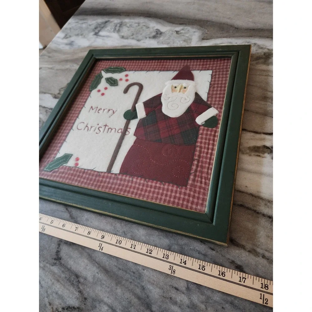 Heartwood Creek Jim Shore Santa Claus Merry Christmas‎ Framed Wall Art Enesco